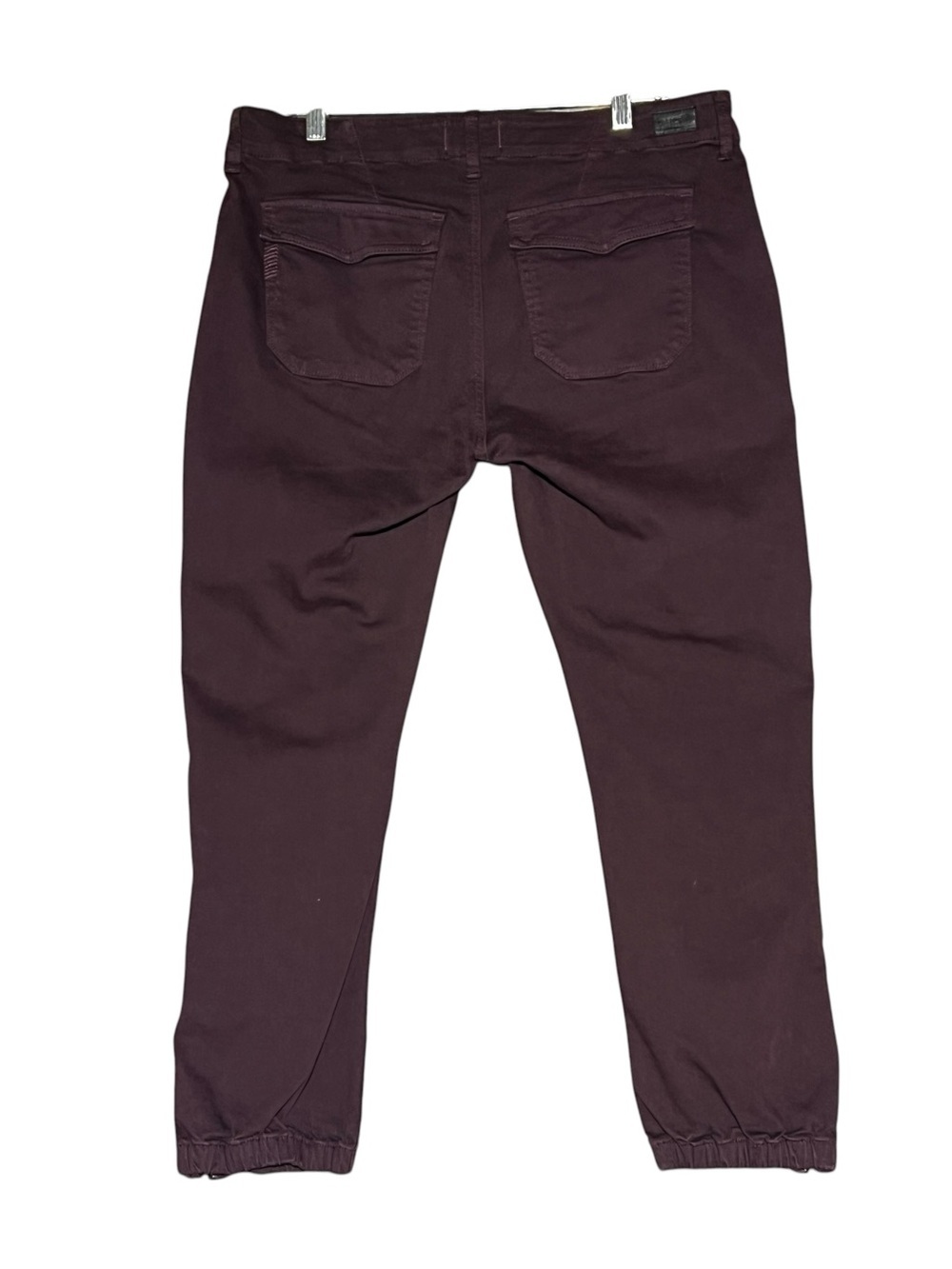 PAIGE Mayslie Jogger Plum Purple Pants Elastic Cuff Zip Ankle Women's 32 - Picture 3 of 15